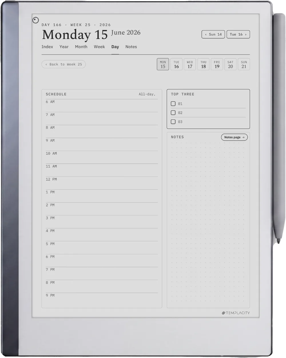 The Planner The Day