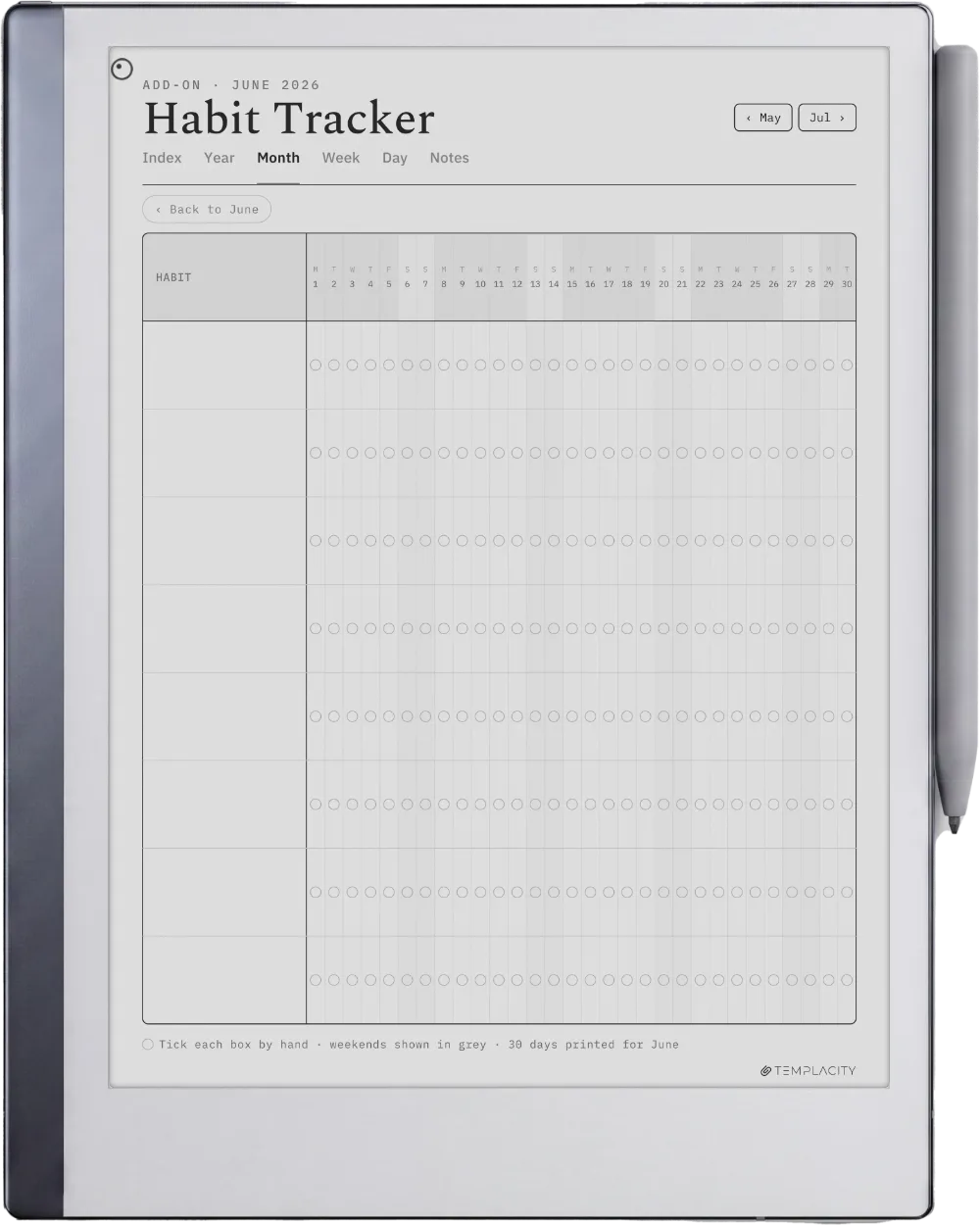 The Planner for reMarkable reMarkable 2 page 4