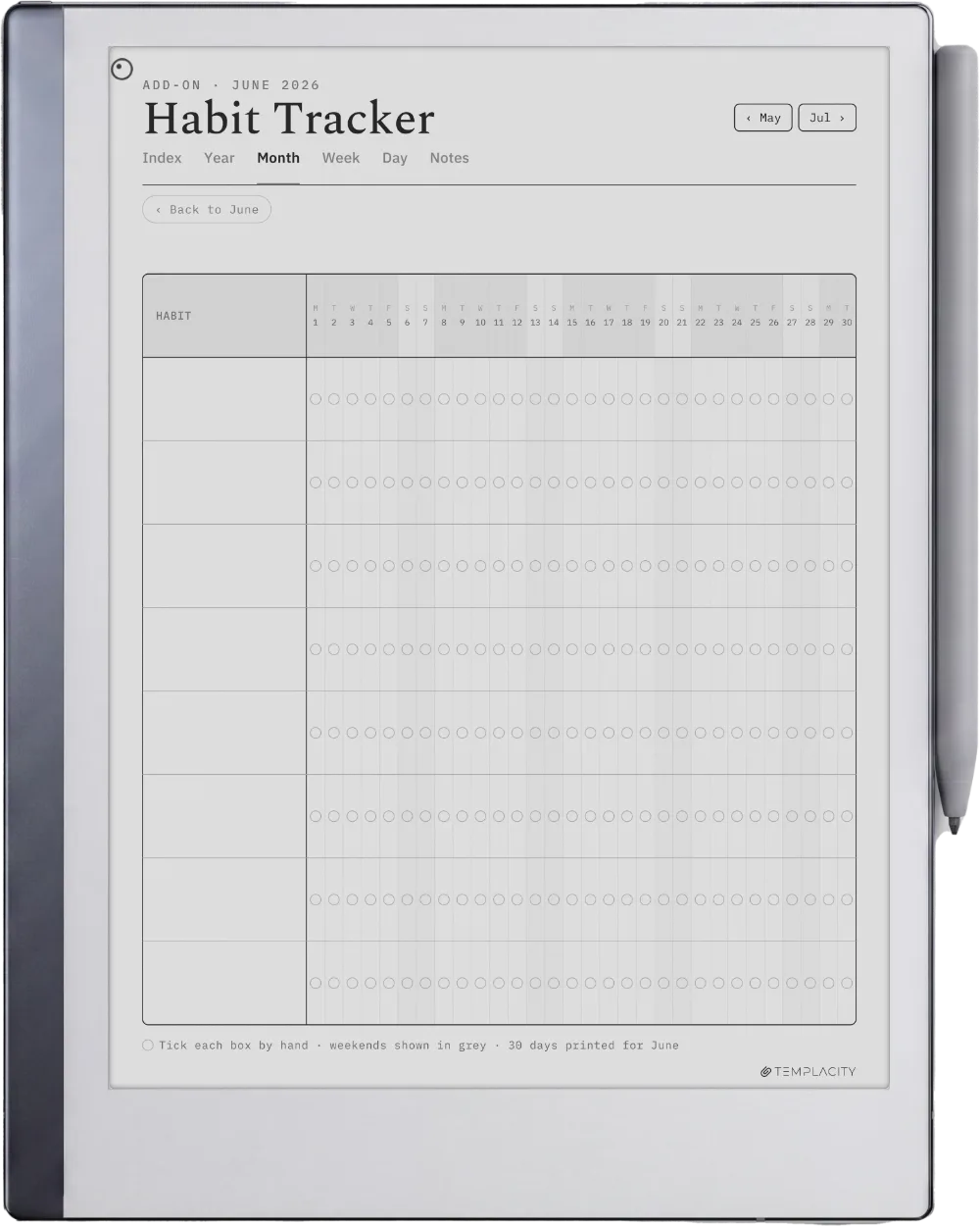 The Planner for reMarkable reMarkable 2 page 4