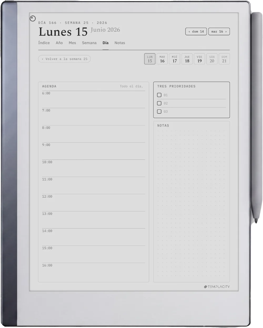 The Planner El día