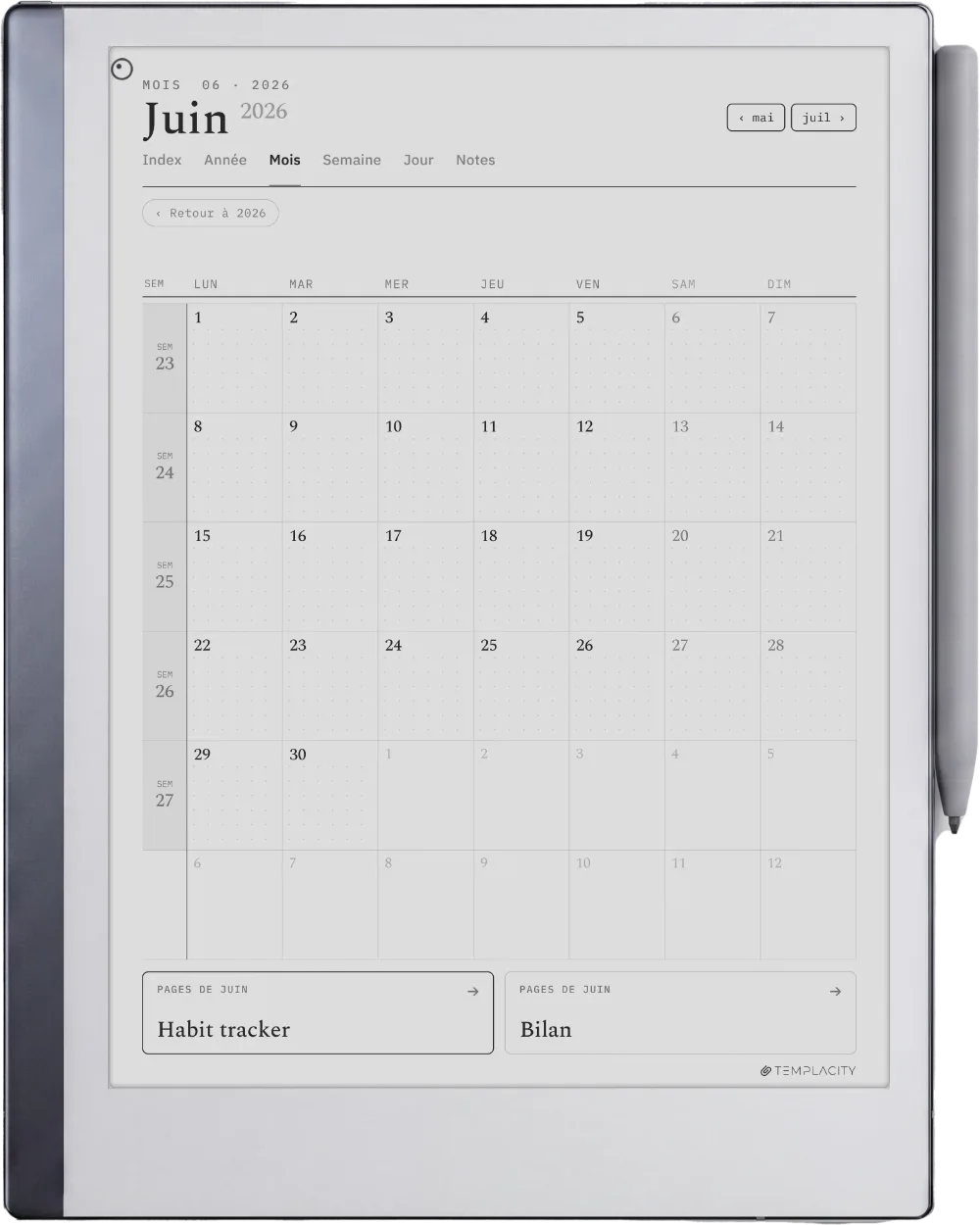 The Planner for reMarkable reMarkable 2 page 3