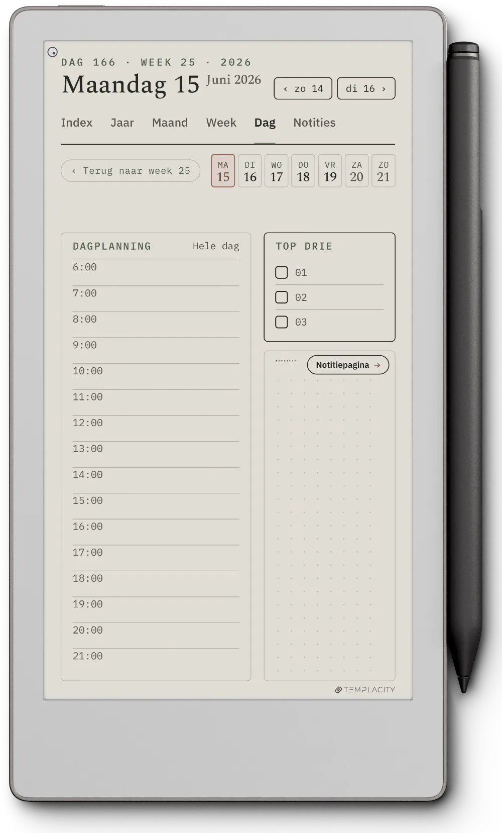 The Planner De dag