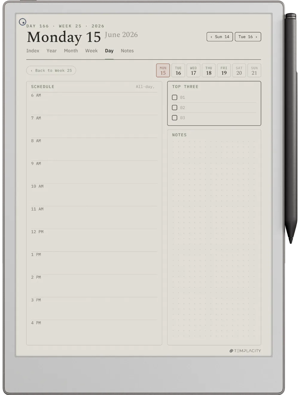 The Planner for reMarkable reMarkable Paper Pro page 1
