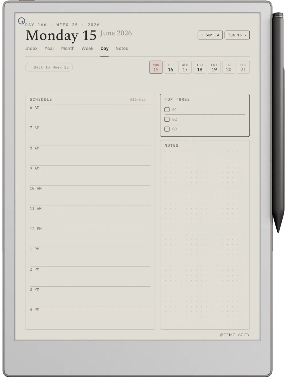 The Planner The Day