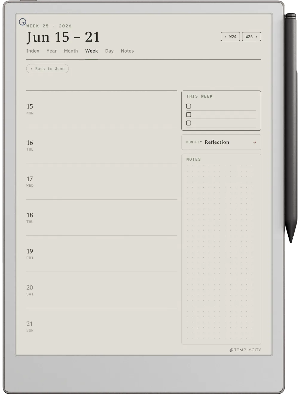 The Planner for reMarkable reMarkable Paper Pro page 2
