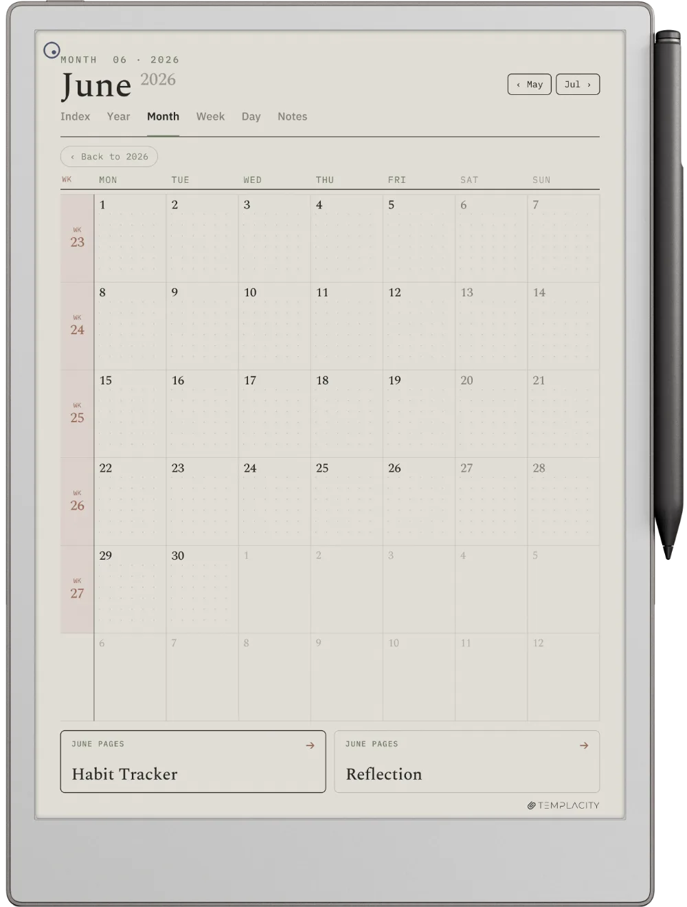 The Planner for reMarkable reMarkable Paper Pro page 3