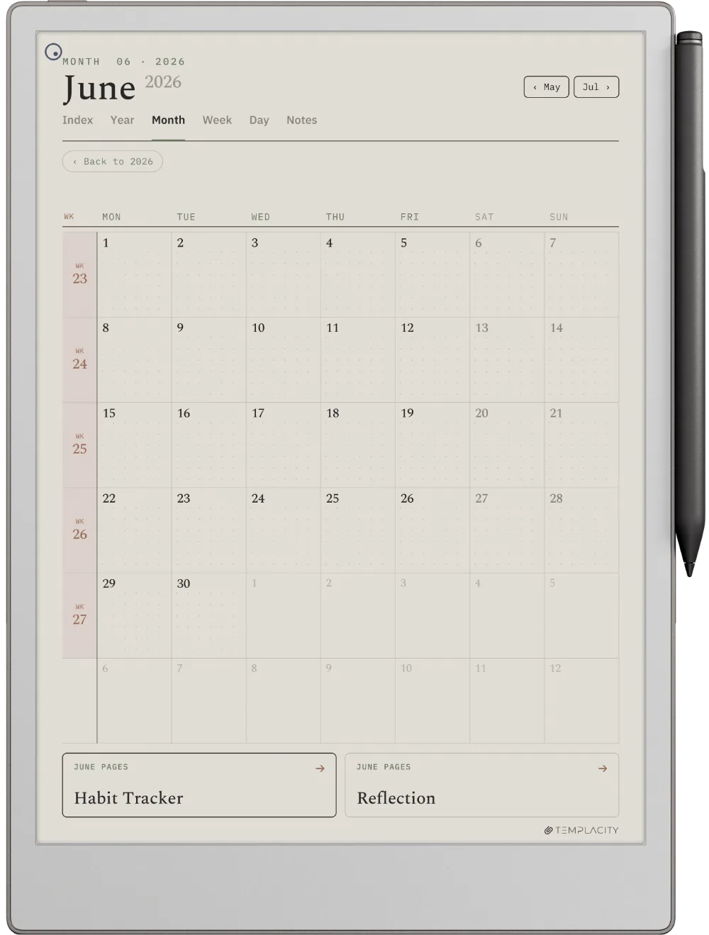 The Planner for reMarkable reMarkable Paper Pro page 3