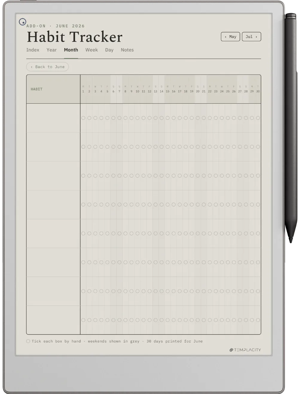 The Planner for reMarkable reMarkable Paper Pro page 4