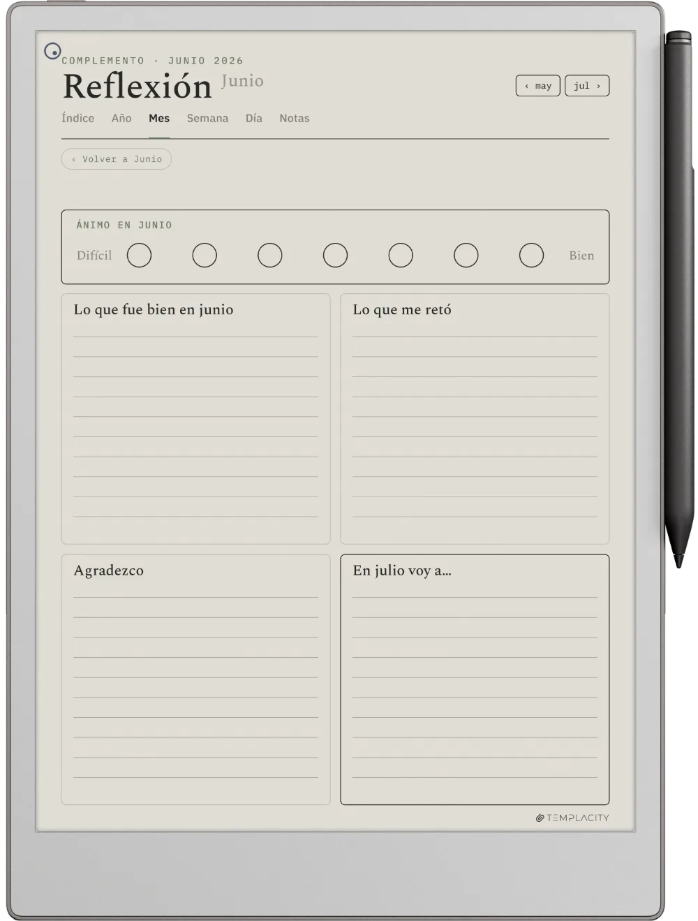 The Planner para reMarkable reMarkable Paper Pro página 5