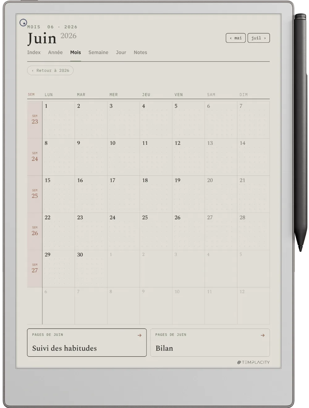 The Planner for reMarkable reMarkable Paper Pro page 3