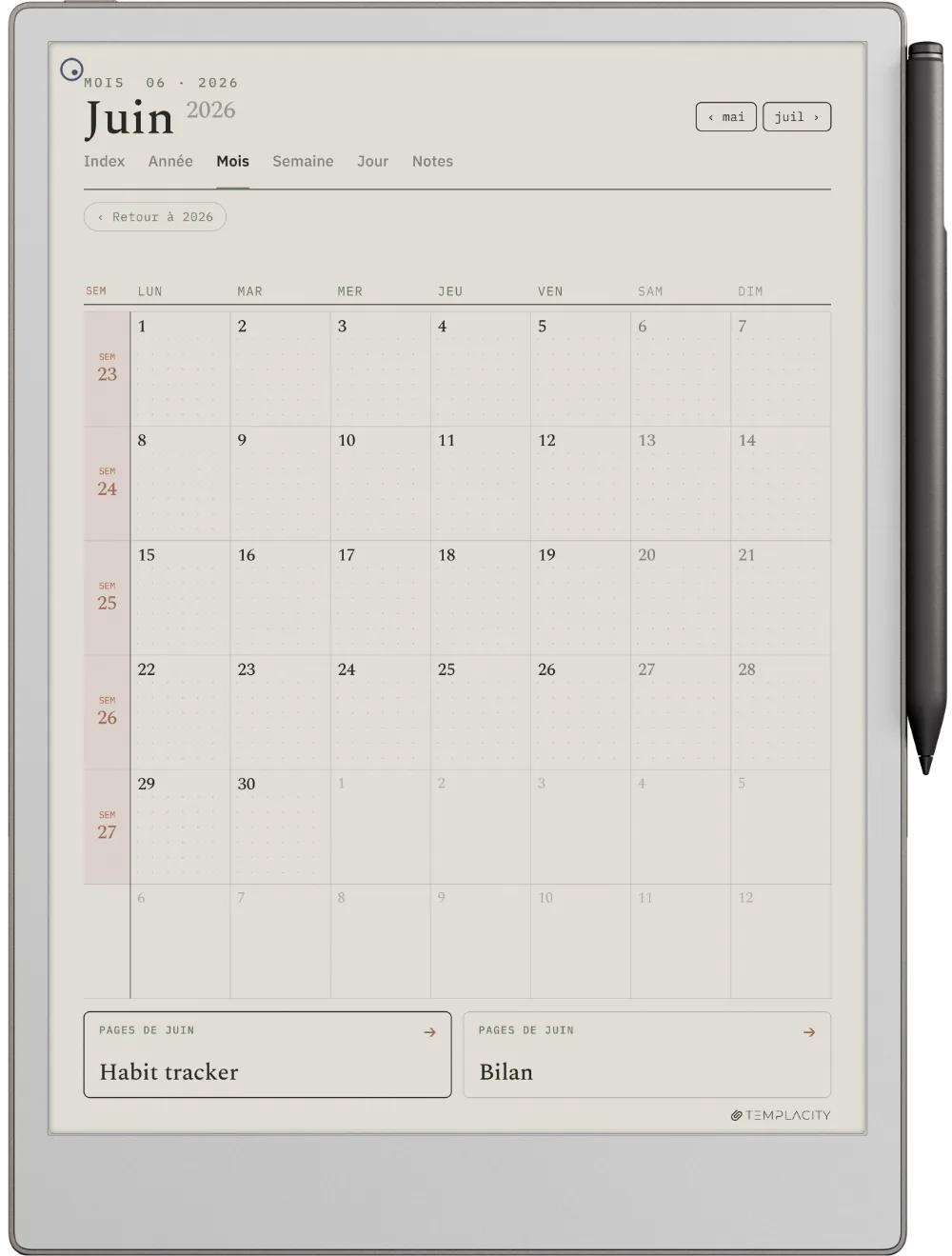 The Planner for reMarkable reMarkable Paper Pro page 3