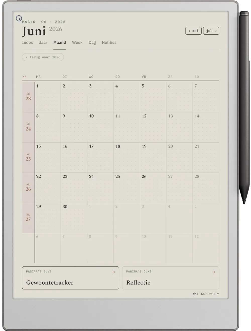 The Planner for reMarkable reMarkable Paper Pro pagina 3