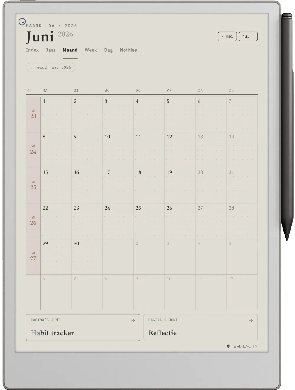 The Planner for reMarkable reMarkable Paper Pro pagina 3