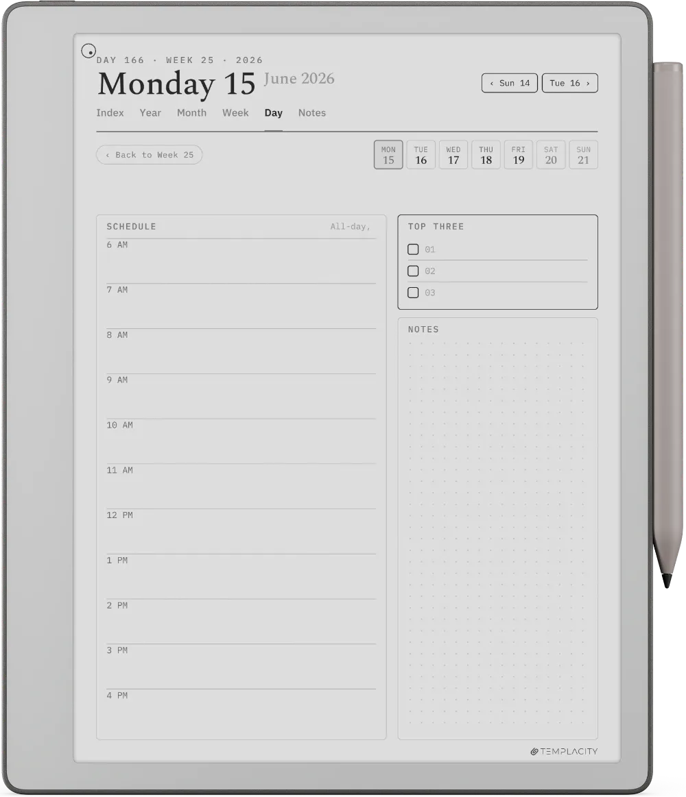 The Planner The Day