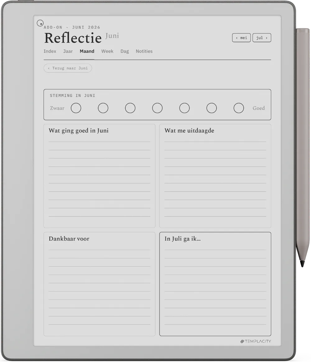 The Planner for reMarkable reMarkable Paper Pure pagina 5