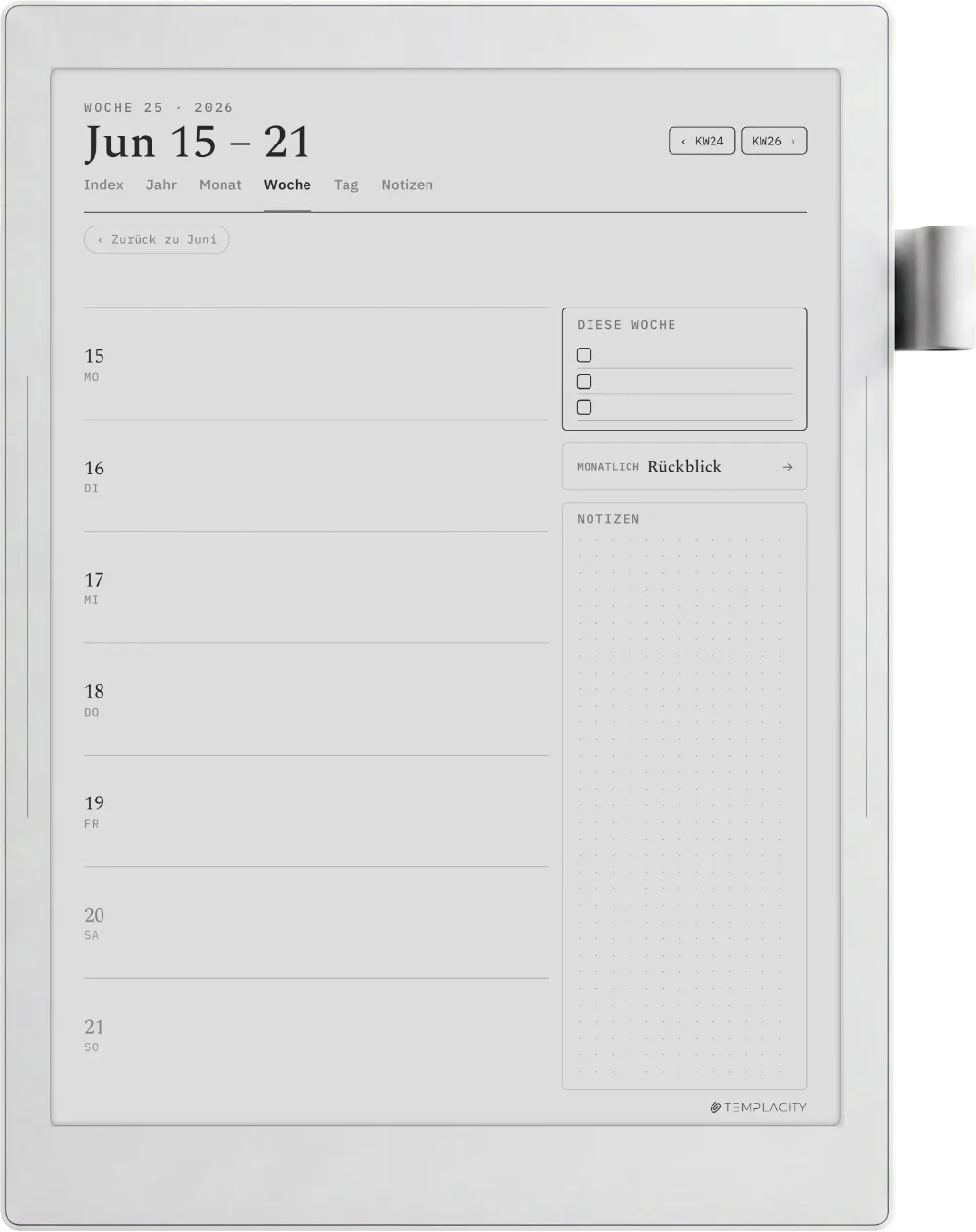 The Planner für Supernote Supernote Manta Seite 2
