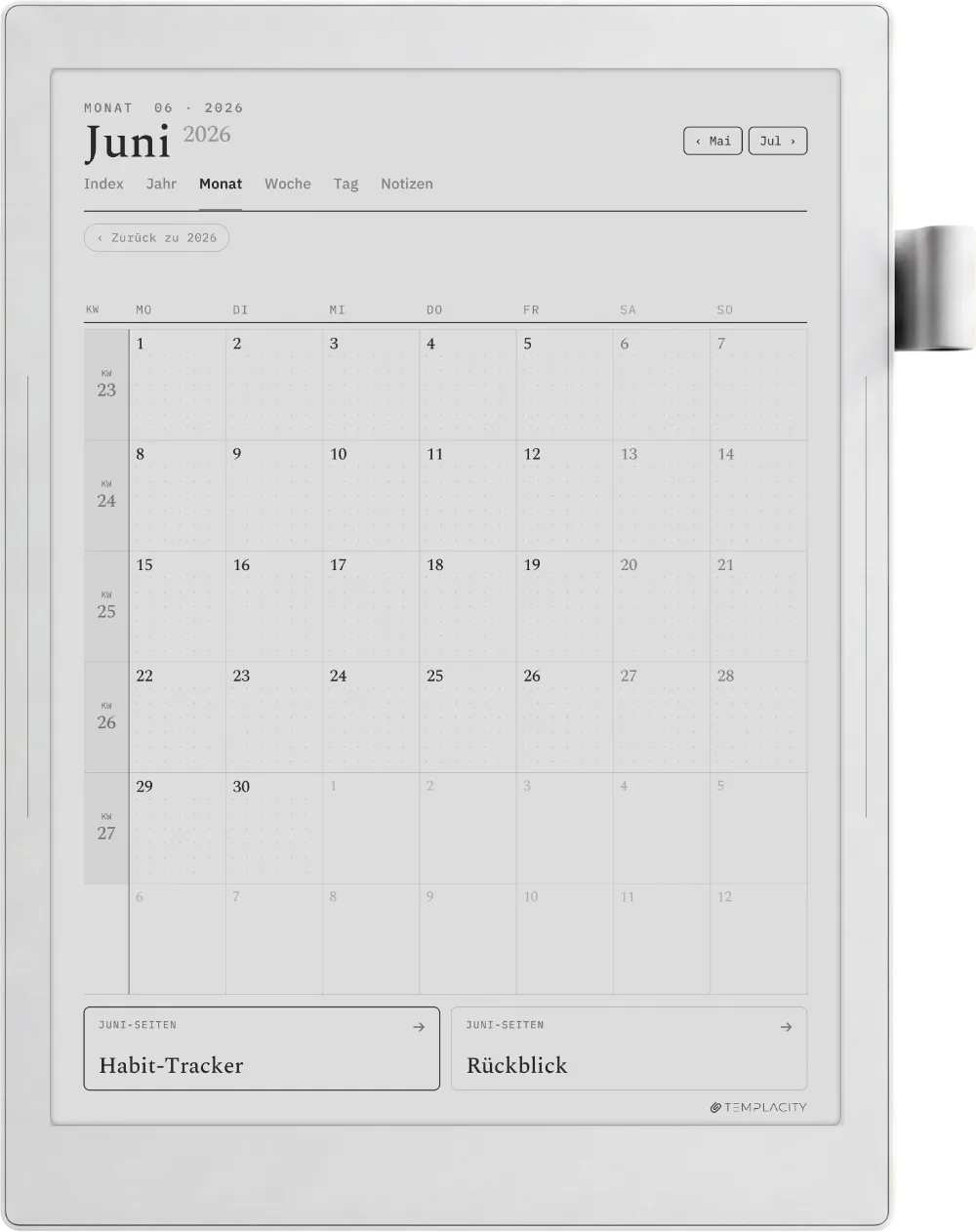 The Planner für Supernote Supernote Manta Seite 3
