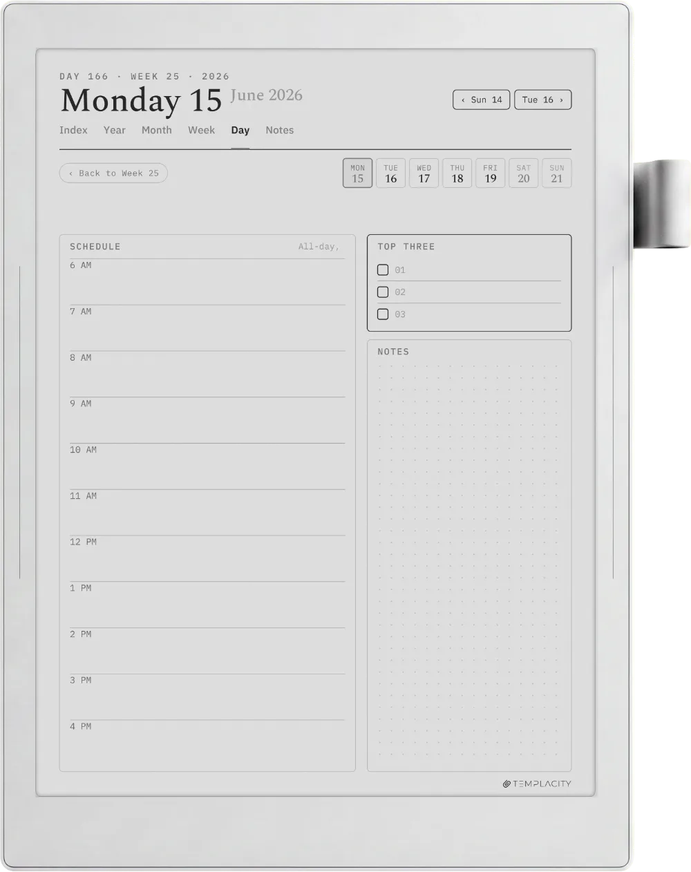 The Planner The Day