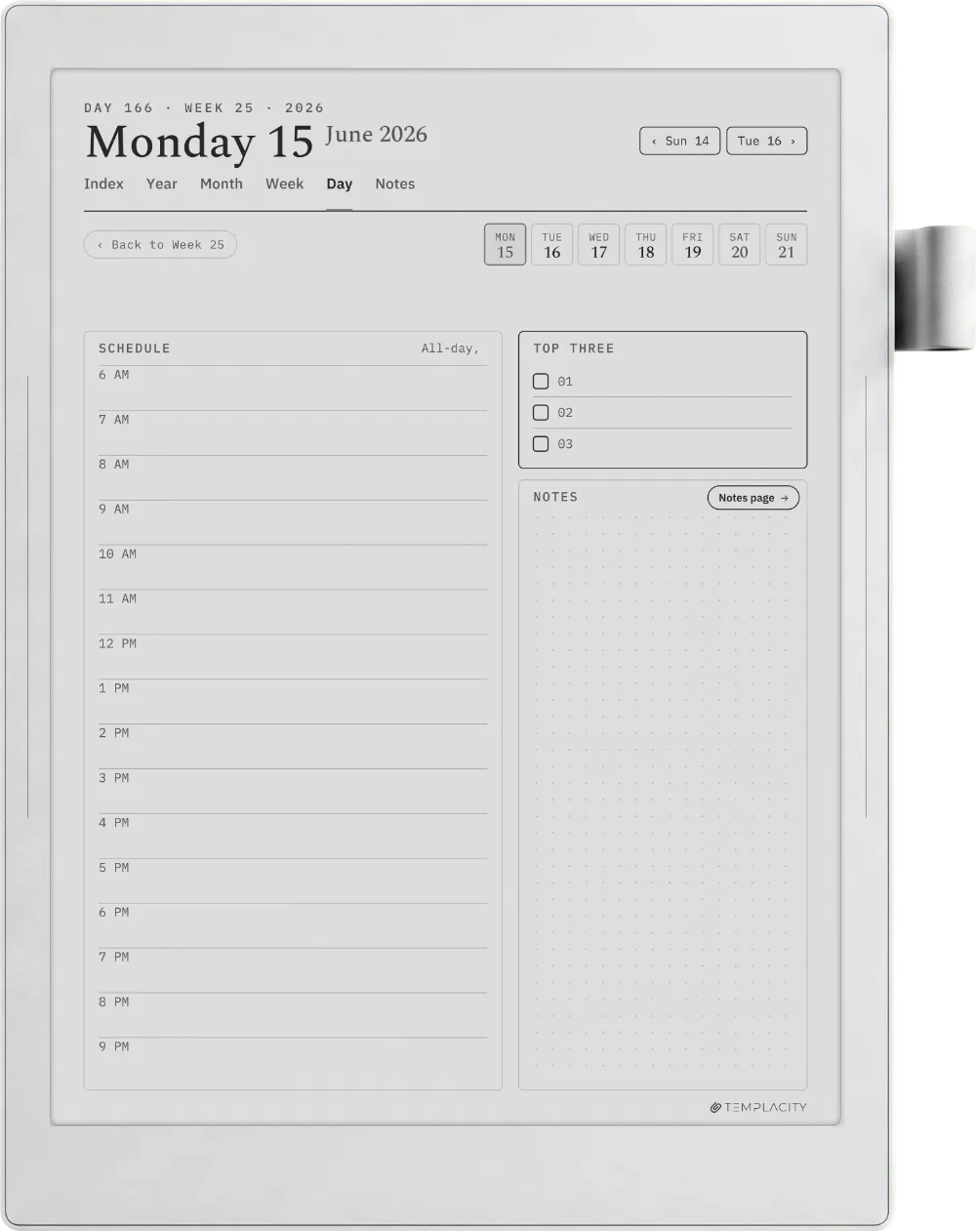 The Planner The Day