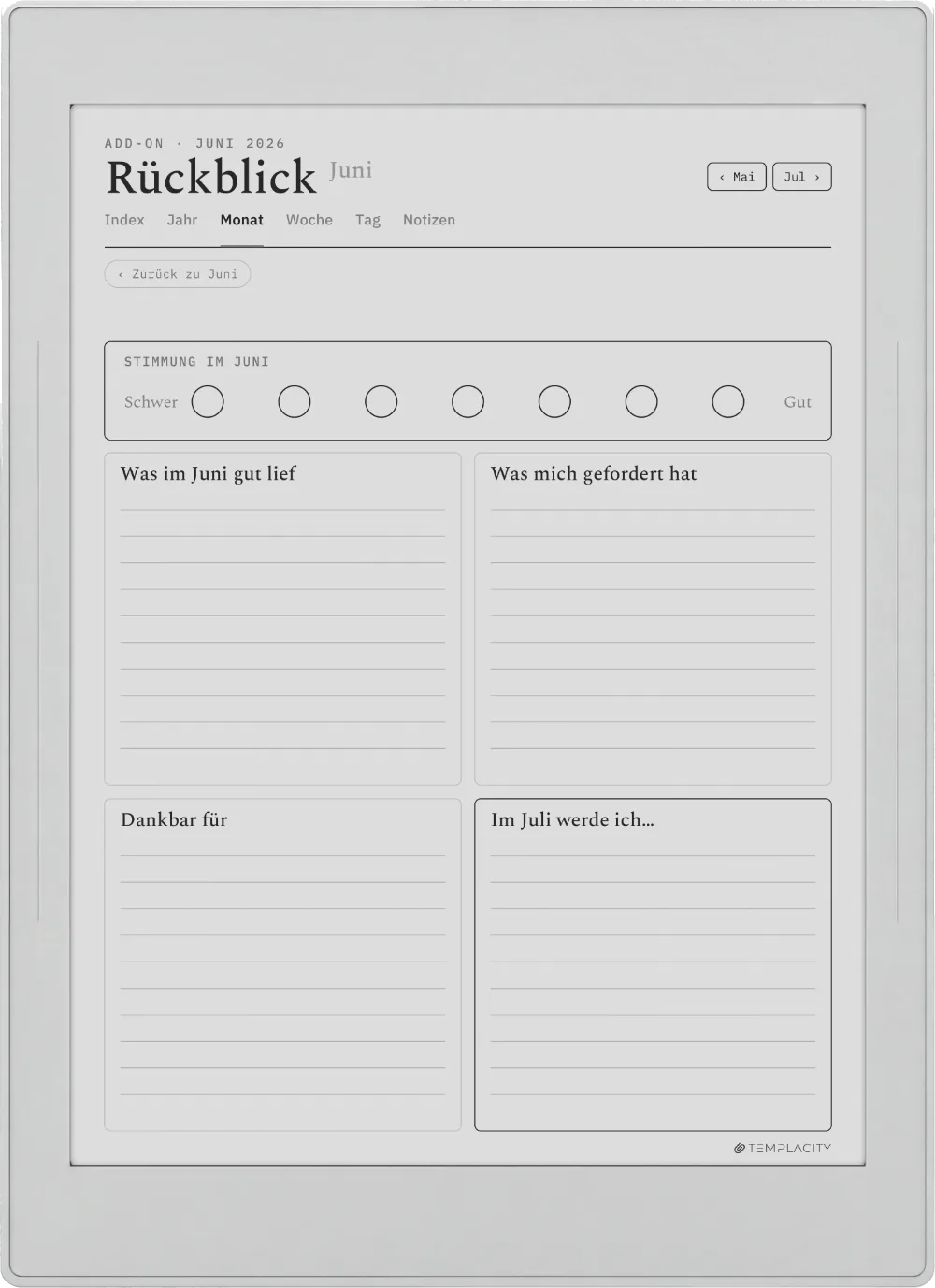 The Planner für Supernote Supernote Nomad Seite 5