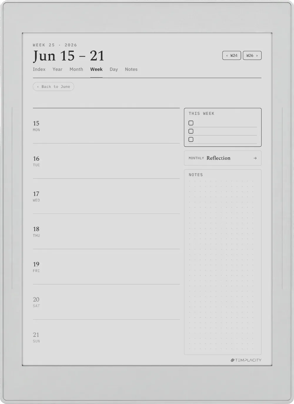 The Planner for Supernote Supernote Nomad page 2