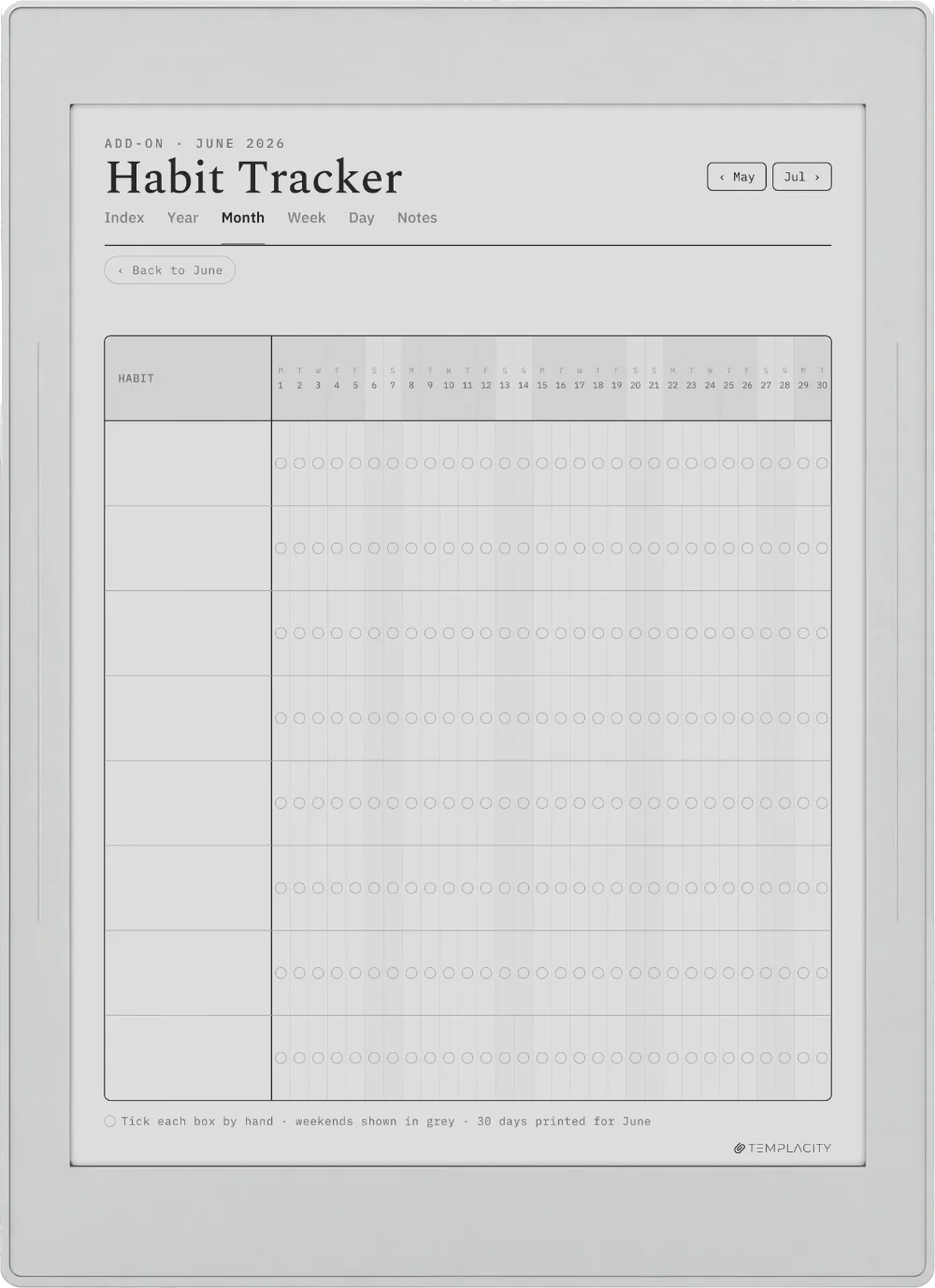 The Planner for Supernote Supernote Nomad page 4