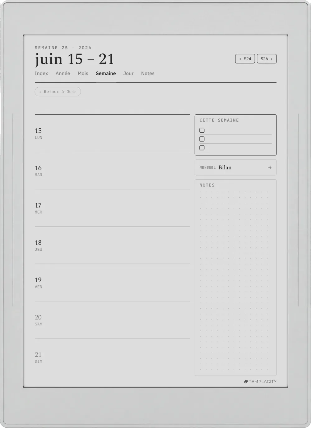 Le Planner pour Supernote Supernote Nomad page 2