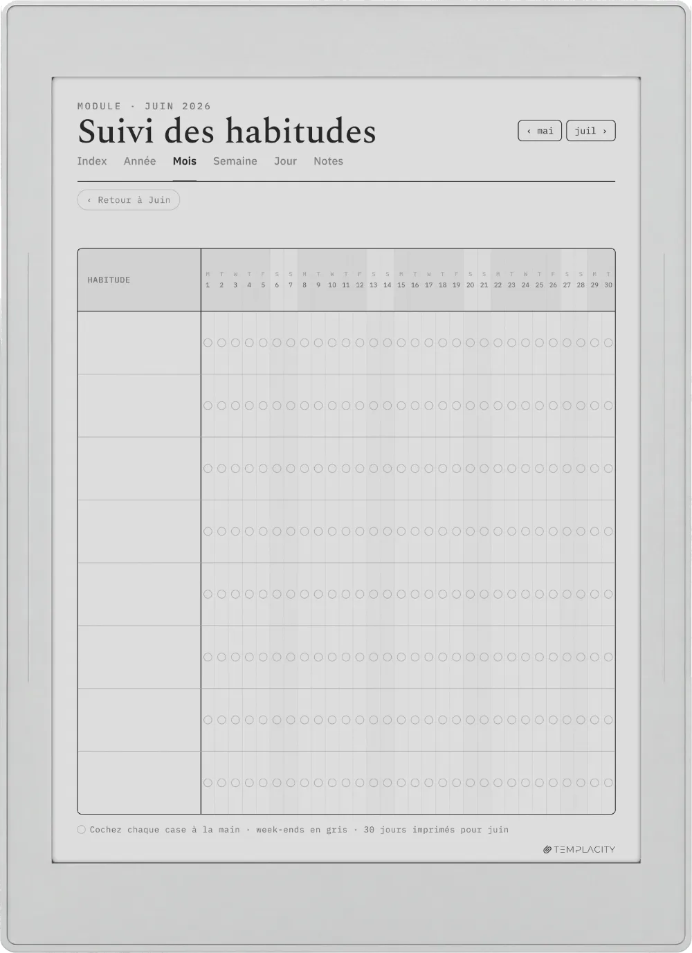 Le Planner pour Supernote Supernote Nomad page 4