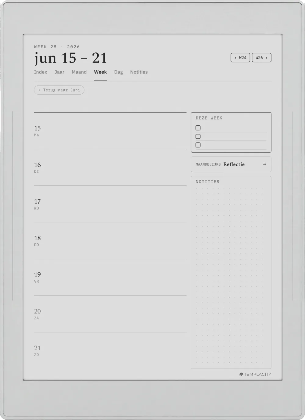 The Planner for Supernote Supernote Nomad pagina 2