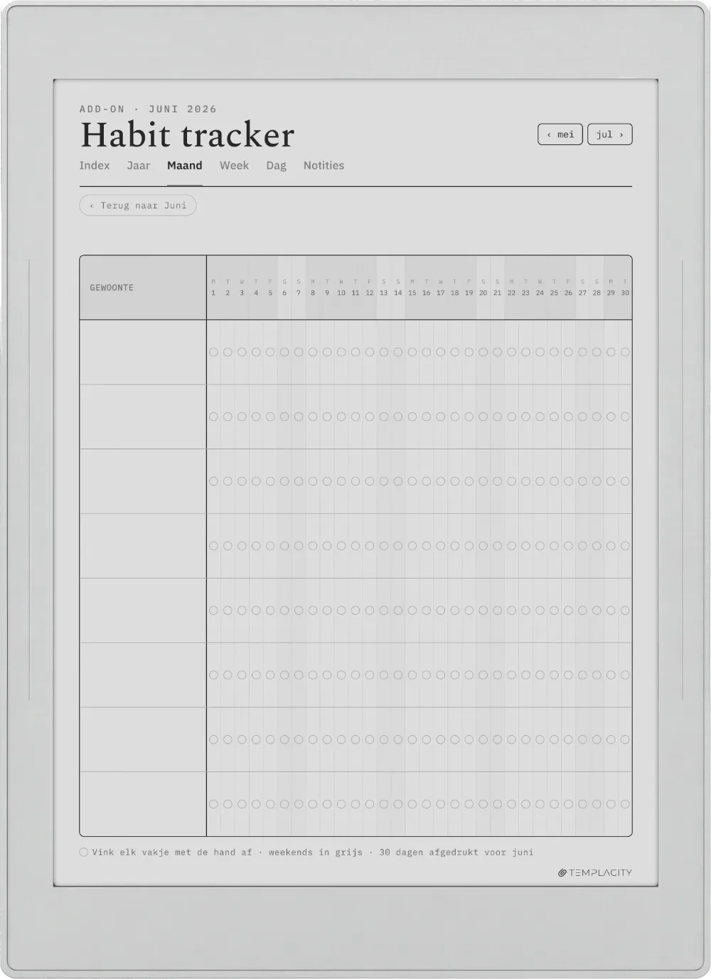 The Planner for Supernote Supernote Nomad pagina 4