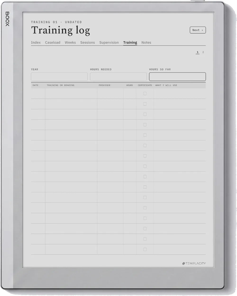 The Planner · Therapist Boox Go 10.3 page 5