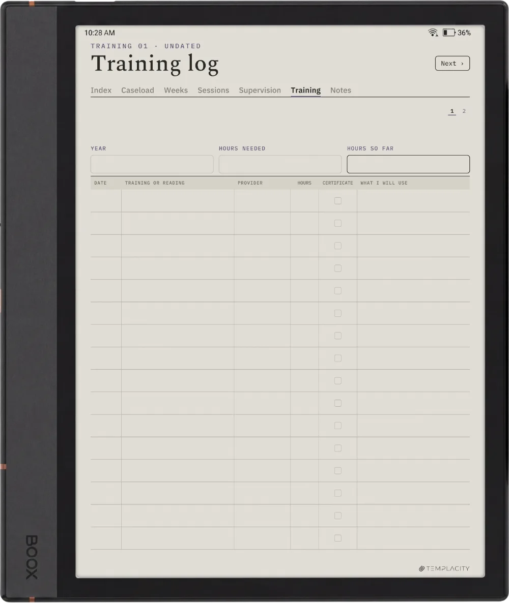 The Planner · Therapist Boox Note Air4 C page 5