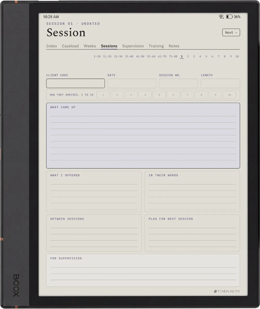 The Planner · Therapist Boox Note Air4 C page 3