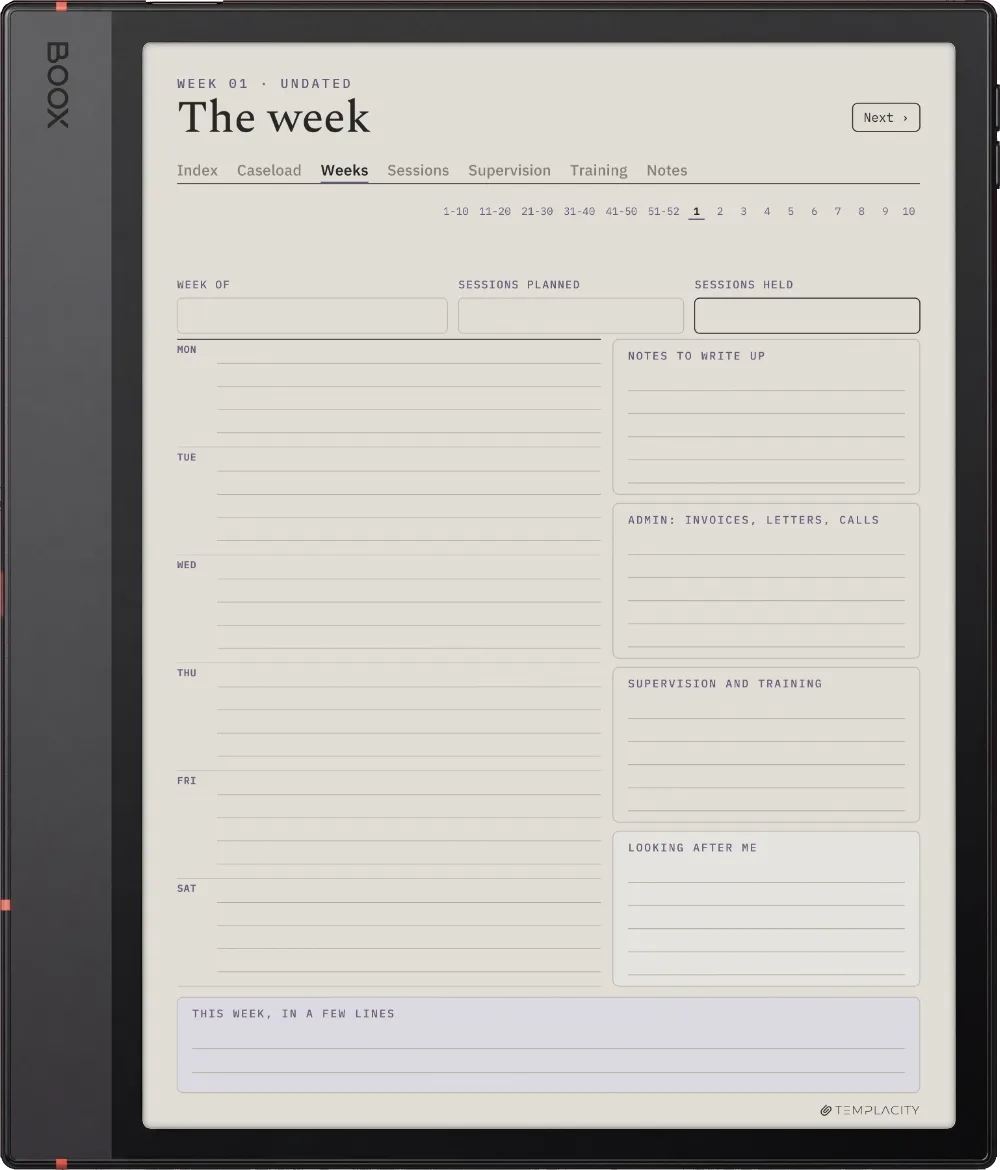 The Planner · Therapist Boox Note Air5 C page 2