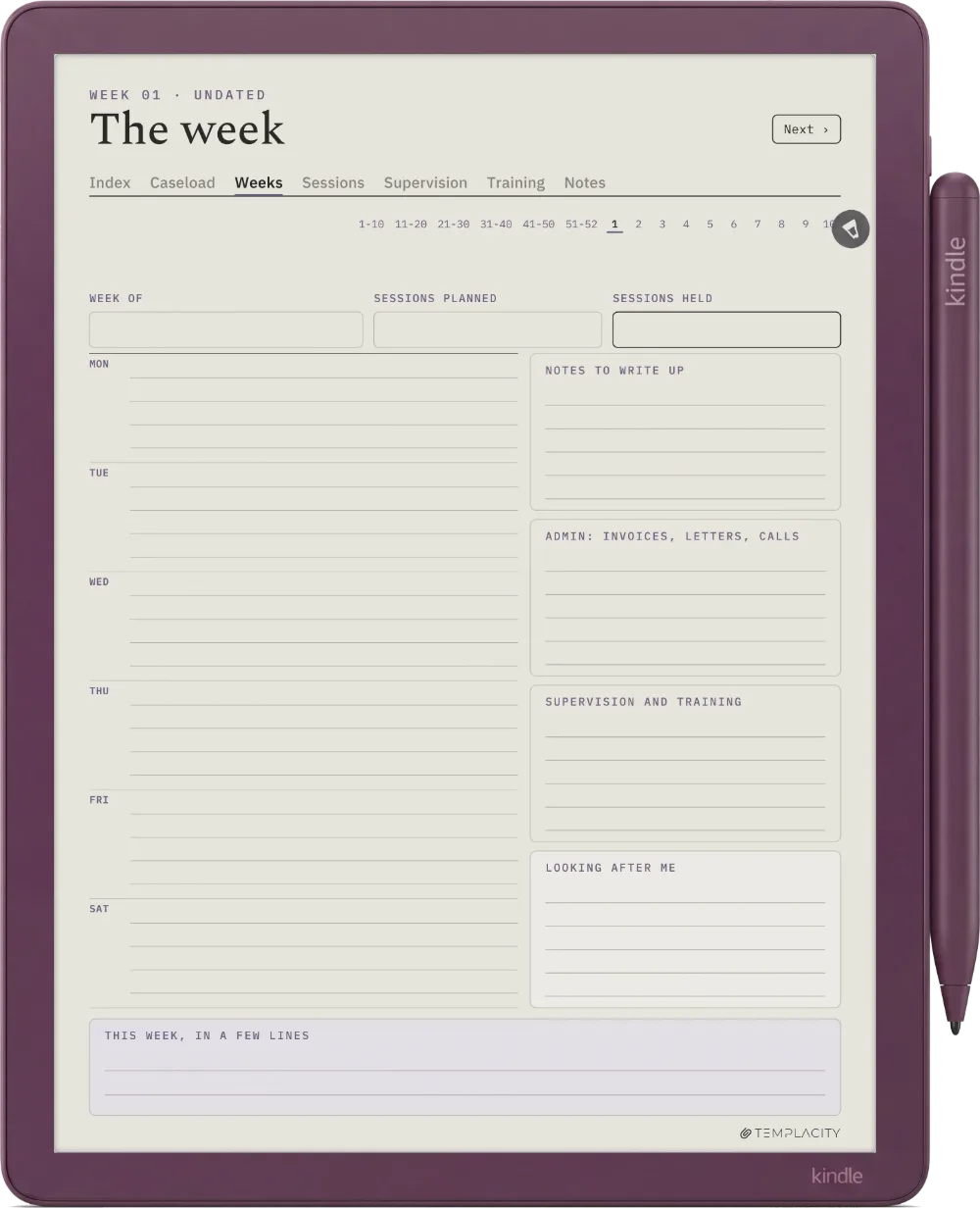 The Planner on the Kindle Scribe Colorsoft