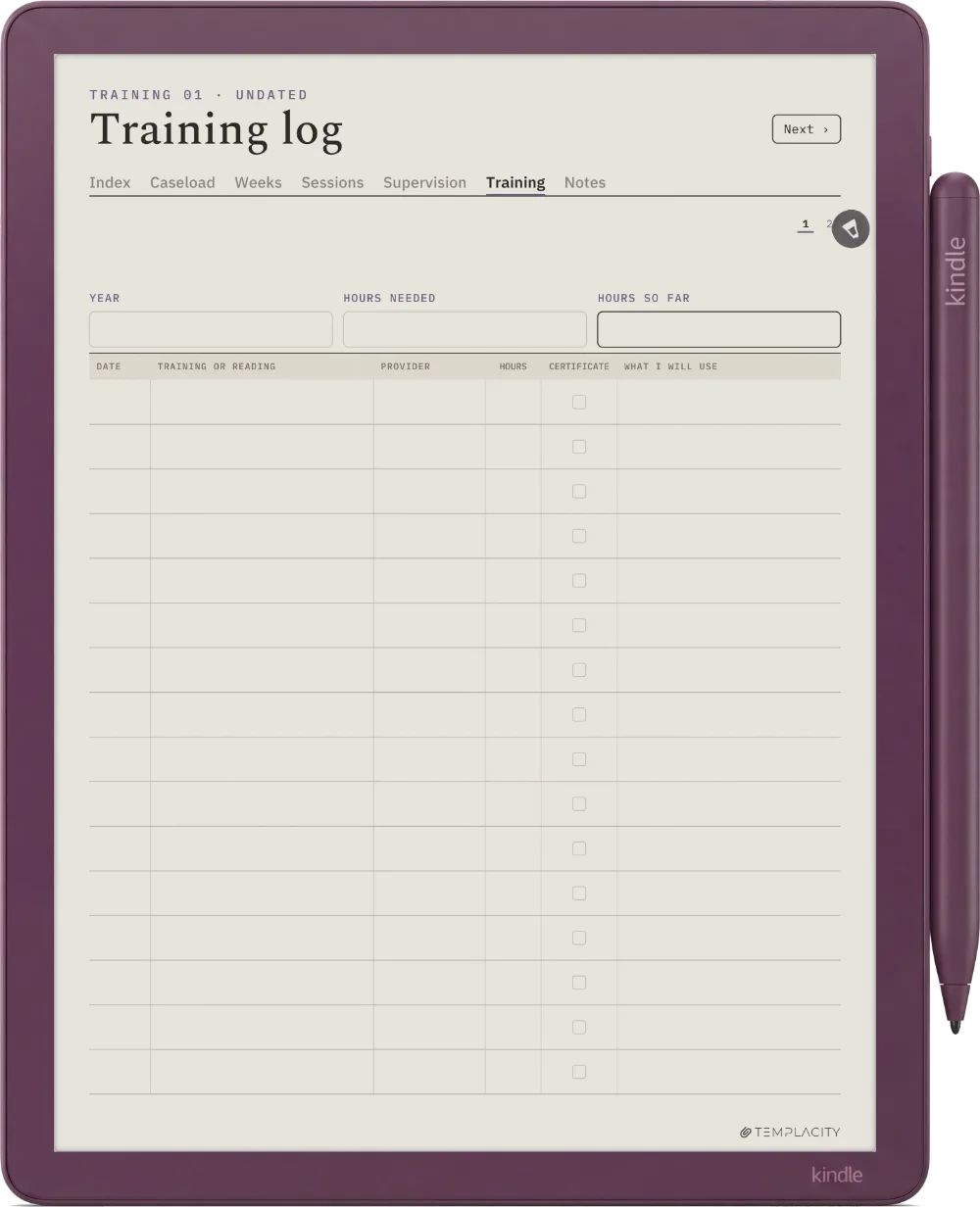 The Planner · Therapist Kindle Scribe Colorsoft page 5
