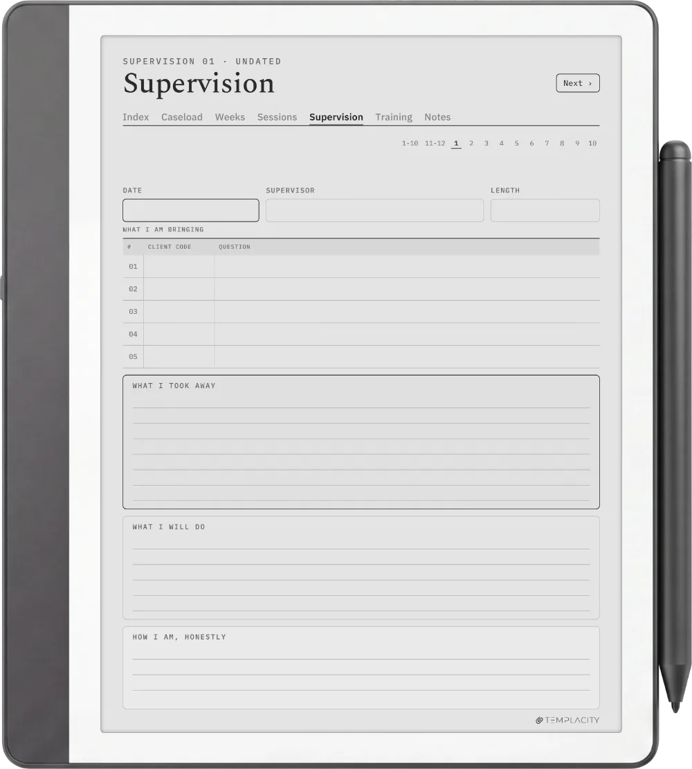 The Planner · Therapist Kindle Scribe page 4