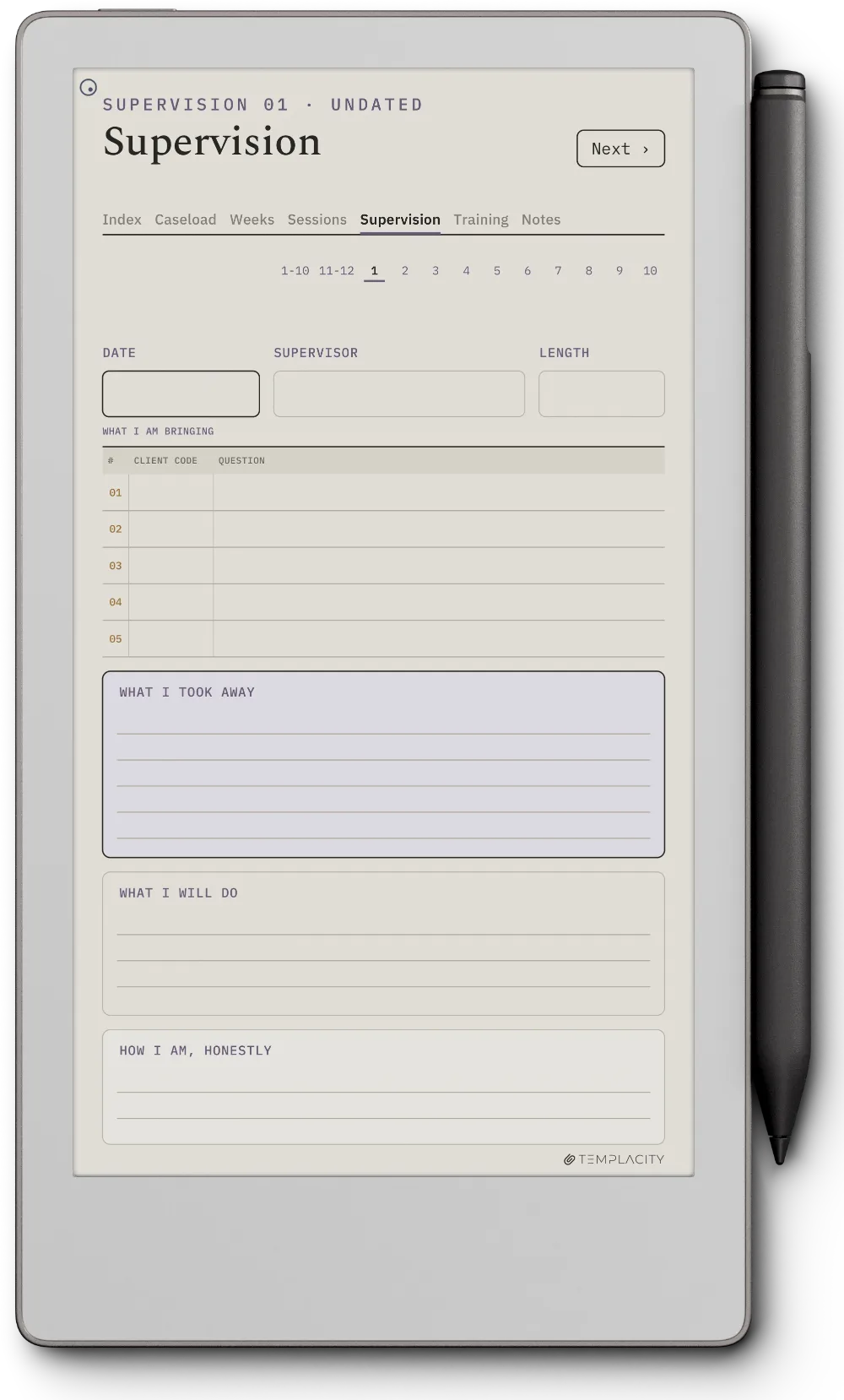 The Planner · Therapist reMarkable Paper Pro Move page 4