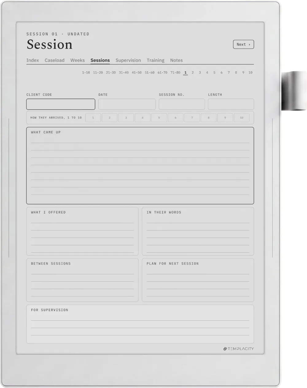 The Planner · Therapist Supernote Manta page 3