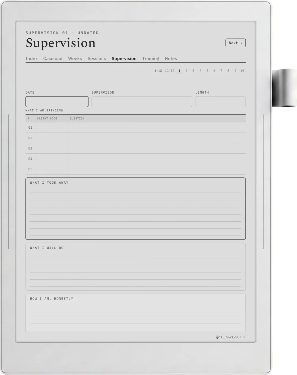 The Planner · Therapist Supernote Manta page 4
