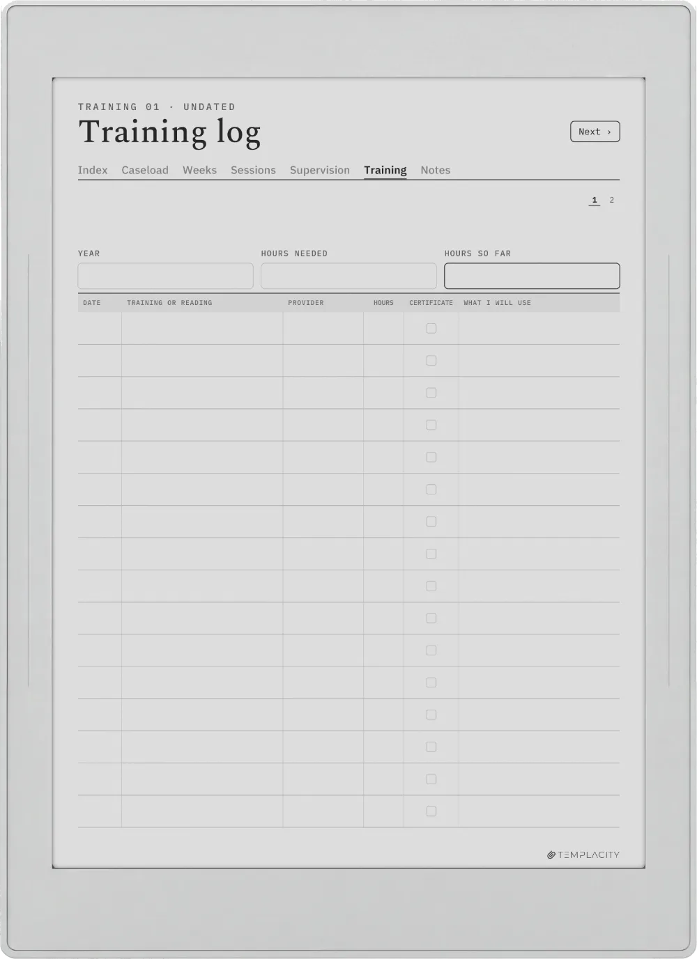 The Planner · Therapist Supernote Nomad page 5