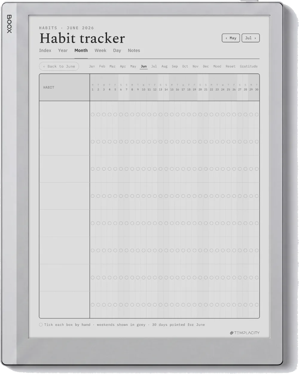 The Planner · Wellness Boox Go 10.3 page 5