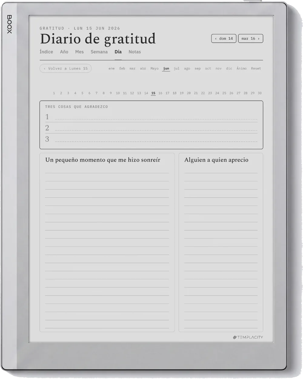 The Planner · Bienestar Boox Go 10.3 página 4
