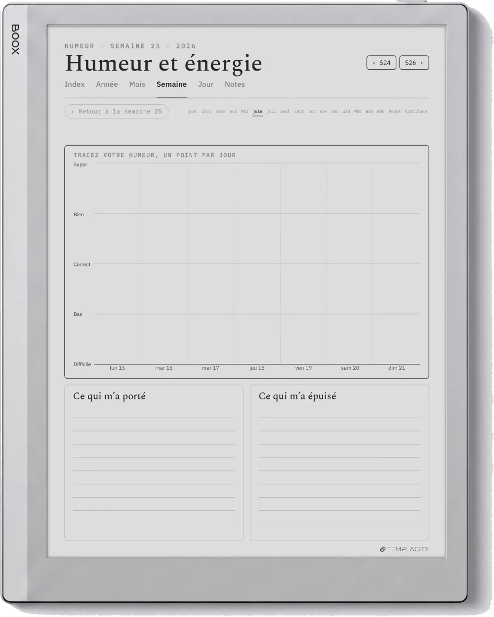 The Planner · Bien-être Boox Go 10.3 page 2
