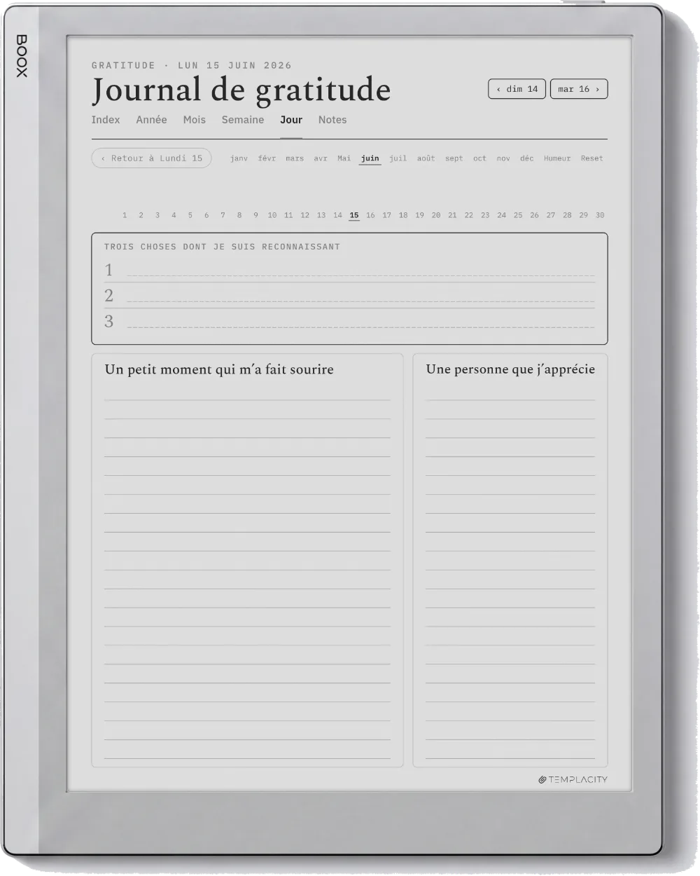 The Planner · Bien-être Boox Go 10.3 page 4