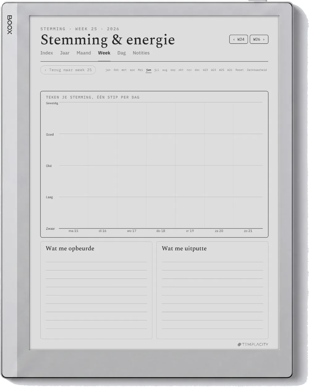 The Planner · Wellness Boox Go 10.3 pagina 2