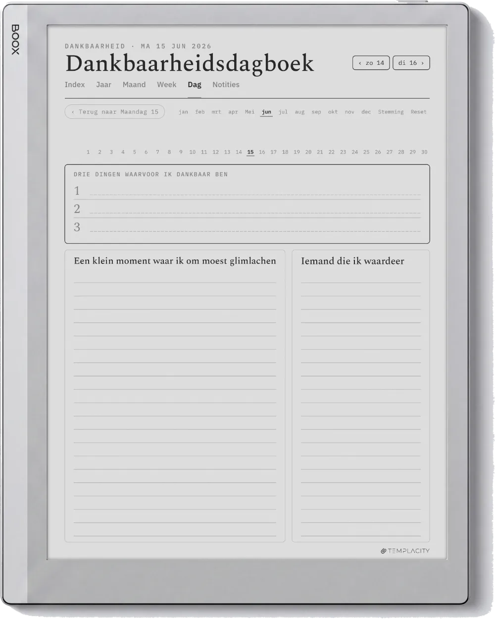 The Planner · Wellness Boox Go 10.3 pagina 4