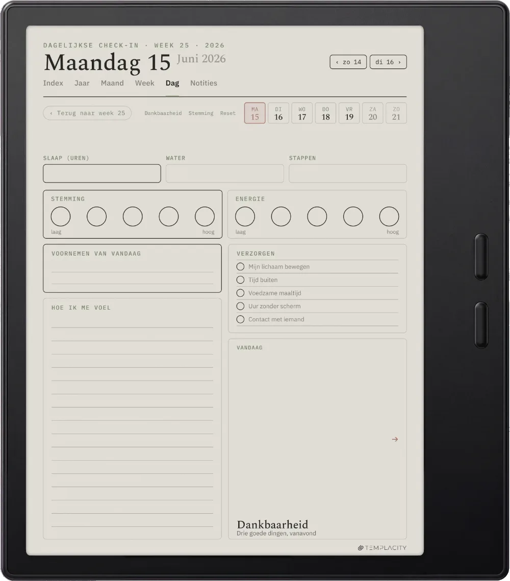 The Planner De dagelijkse check-in