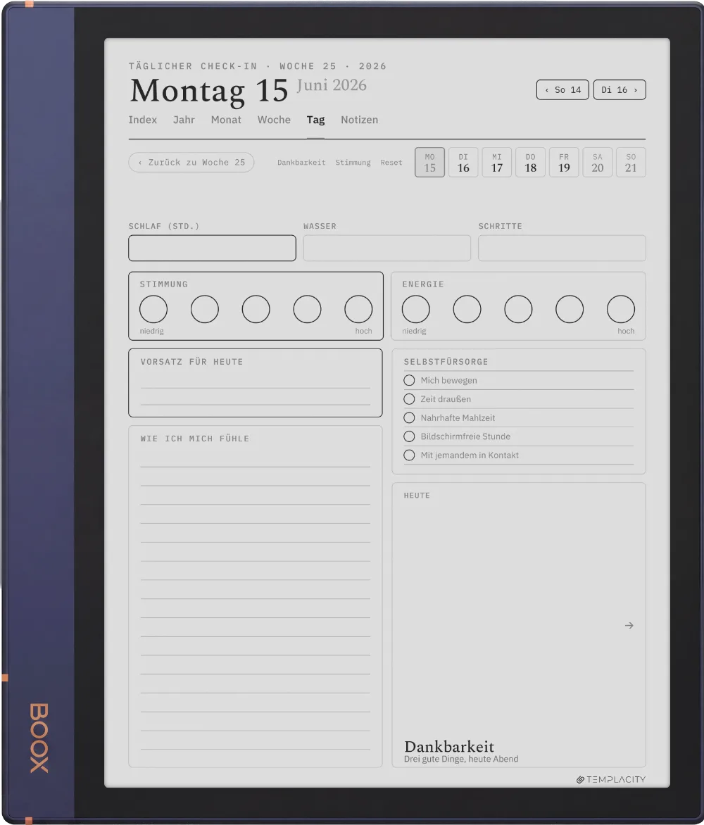 The Planner · Wellness Boox Note Air2 Seite 1
