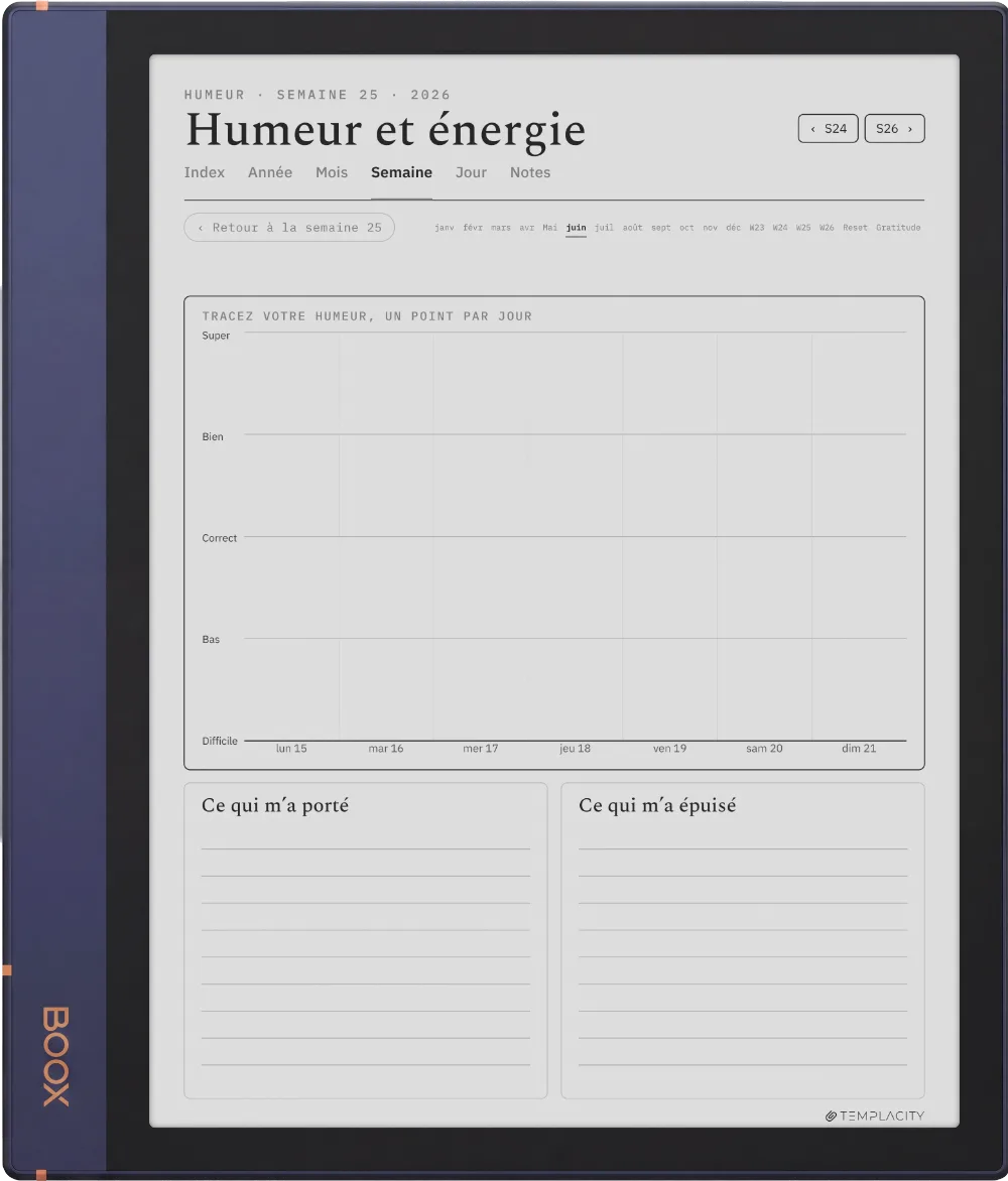The Planner · Bien-être Boox Note Air2 page 2